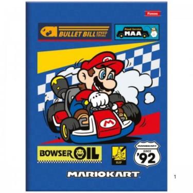 Imagem de Caderno Brochura Pequeno 1/4 Cd 80fls Super Mario Bros Sortidos - Foro