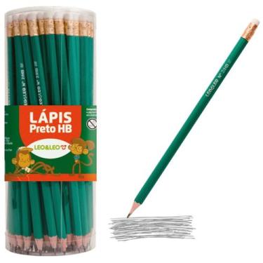 Imagem de Lapis Preto Grafite Hb Sextavado Com Borracha Pote 72 Unid - Lapis de 