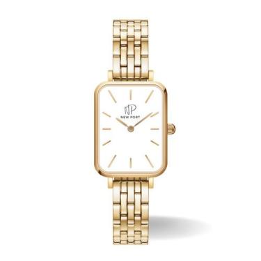 Imagem de Relógio Feminino Quadrado Dourado Casual Delicado New Port