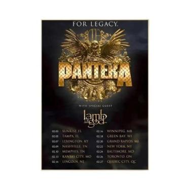Imagem de Pôster Vintage Da Banda Pantera Em HD, À Prova d'Água, Autoadesivo, De