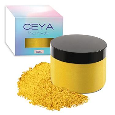 Imagem de Ceya Pó de mica, 150 g, efeito perolado amarelo limão, pigmento em pó para resina epóxi, copos, bomba de banho de geleca, sabonete, geleca, artesanato de resina, tinta, joias, esmalte de unha