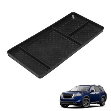 Imagem de smabee Organizador de console central inferior para Nissan Pathfinder 2022-2025 2026 preto ABS organizador acessórios interiores de carro