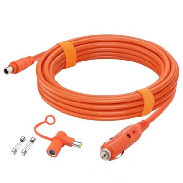 Imagem de KSK Cabo de carregamento de carro de 12 V compatível com Jackery Explorer, plugue de isqueiro de 2 m 14AWG para adaptador DC8020 e DC7909, cabo de alimentação compatível com Bluetti, Anker, estação de