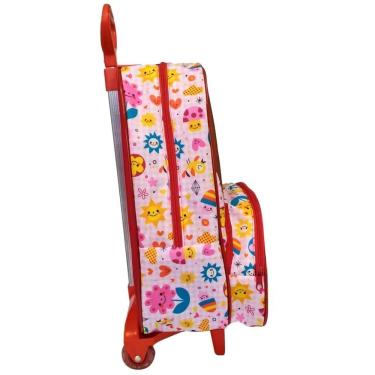 Imagem de Mochila Escolar com Rodinha - Boneca - Vermelho - OD-MEBO - Ó Design