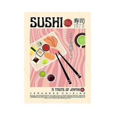 Imagem de Pôster De Arte De Cozinha Asiática Vintage, Impressão De Ramen, Sushi 