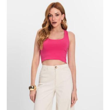 Imagem de Regata De Cotton Leve Feminino Endless Rosa - Endless Básicos, GG, Ros