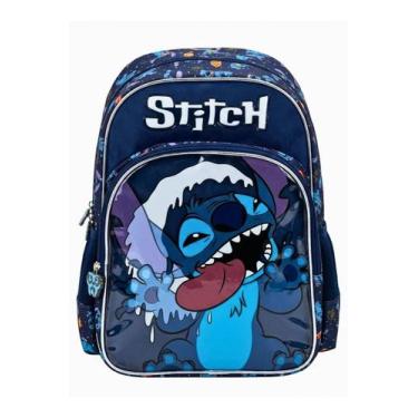 Imagem de Mochila Masculina Escolar Stitch Nylon - Luxcel, Azul Escuro