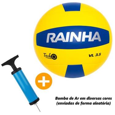 Imagem de Kit Bola Bomba de Ar Campo Futsal Volei Society Jogo Esporte - - Rainh