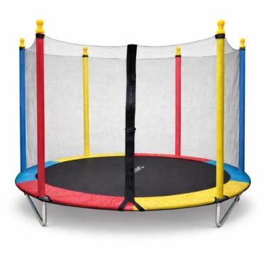Imagem de Pula Pula 1,80 M 100kg Tubos Reforçados Cama Elástica Infantil Colorid