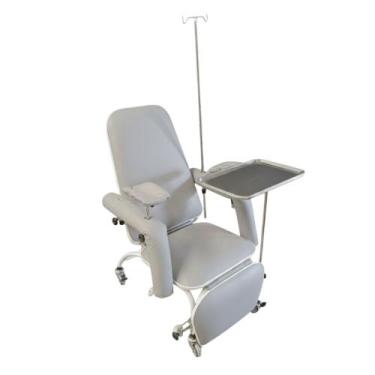 Imagem de Poltrona Hospitalar Standard Coleta Com Suporte de Soro Perneira Indep
