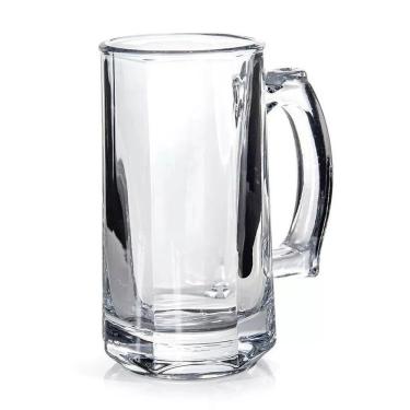 Imagem de Jogo 6 Caneca De Chopp Zero Grau Vidro Transparente Casual Resistente Bar 380ml Class Home