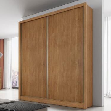 Imagem de Guarda-Roupa Solteiro Milazzo 2 Portas 3 Gavetas 100% Mdf Cumaru - Pnr Móveis