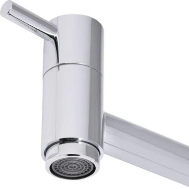 Imagem de Torneira Para Cozinha Bica Alta Mesa Aço Inox Abertura Rápida 90Gr C60