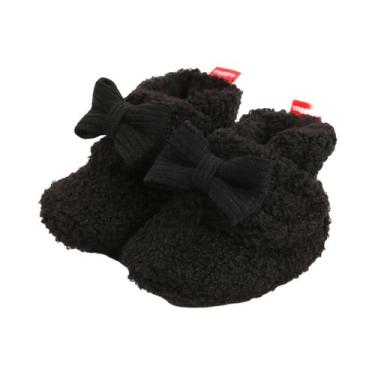 Imagem de Botas De Inverno De Pelúcia Com Laço De Borboleta Para Bebês Meninas, 