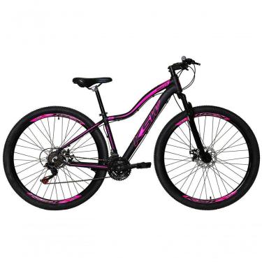 Imagem de Bicicleta Aro 29 Ksw Mwza Feminina 24v Freio A Disco Suspensão Mountain Bike Alumínio Preto-rosa 17