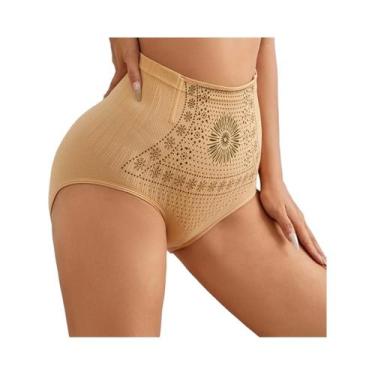 Imagem de Calcinha Modeladora Feminina Sem Costura De Cintura Alta Flarixa Com C