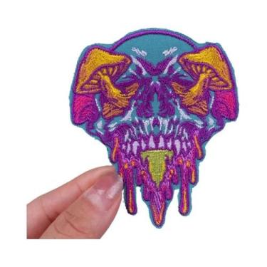 Imagem de Patch Bordado De Macaco Fumante Punk, Animal Feroz, DIY, Termocolante 