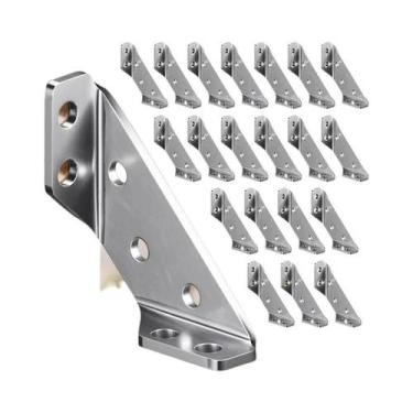 Imagem de Suportes De Canto Em Aço Inoxidável 90 Graus (20 Peças) - Acessório Mu
