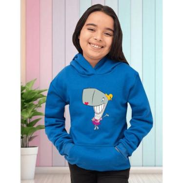 Imagem de Blusa De Moletom Infantil Feminino Pérola Bob Esponja - NoBrand, Azul,