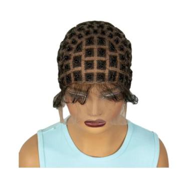 Imagem de Peruca De Tranças Box Braid Sem Nós Para Mulheres Negras, Com Touca De