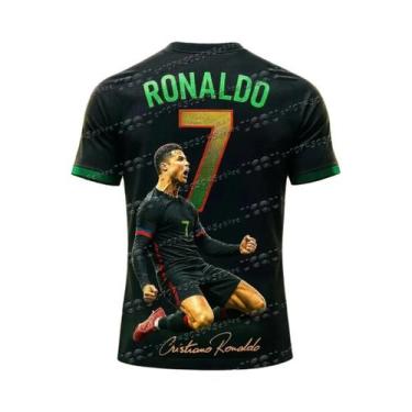 Imagem de Camisa De Futebol Ronaldo Impressa Em 3D, T-Shirt De Treino Respirável