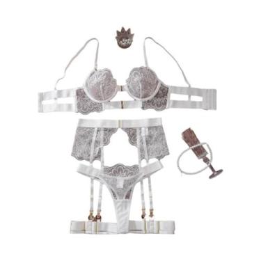 Imagem de Conjunto De Lingerie Transparente Sexy Feminina AVELINE 2025, Quatro P