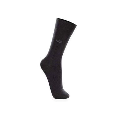 Imagem de Meia Lupo Masculina Casual Algodão Cano Longo 1210-204, Preto, UN