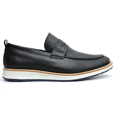 Imagem de Sapato Masculino Iate Slip On Loafer Elite Couro Premium, Preto, 40