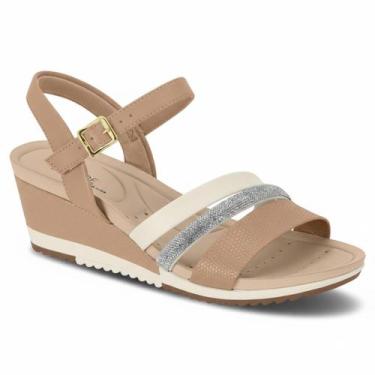 Imagem de Sandália Modare Ortopédica Anabela Fivela Feminina Confortável Origina