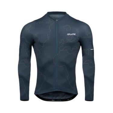 Imagem de Camisa De Ciclismo Masculina De Manga Longa Com Proteção UV Para Verão