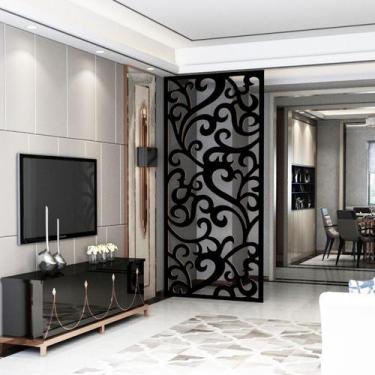 Imagem de Painel Vazado Divisória MDF Maori Preto - Decore Painéis e Divisórias,