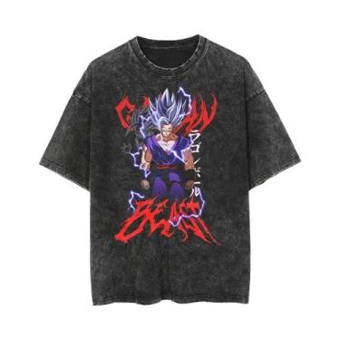 Imagem de Camiseta Masculina Oversized De Algodão Com Estampa Dragon Ball Verão 