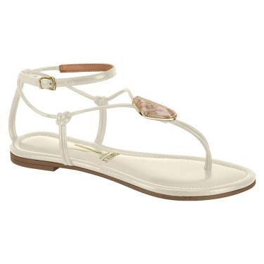 Imagem de Sandália Rasteira Feminina Vizzano Tiras Finas com Pedra