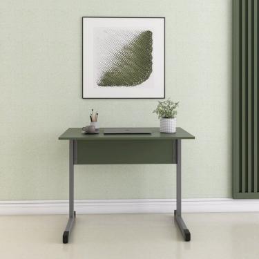 Imagem de Mesa de Escritório Reta 90cm com Pé Tubular em Aço