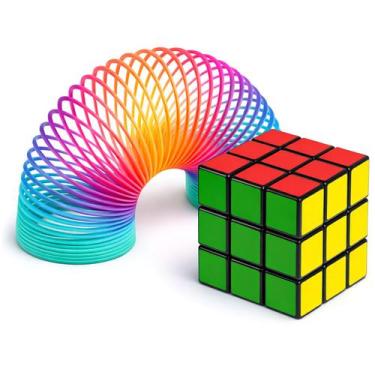Imagem de Cubo Mágico + Mola Maluca Brinquedo Lembrancinha Aniversário - Art Bri