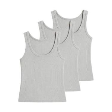 Imagem de Kit com 3 Blusas Feminina Regata Hering N1te-Feminino