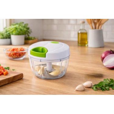 Imagem de Processador De Alimentos Manual 500ml 3 Lâminas Corda Retrátil - DDG