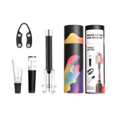 Imagem de Abridor de Vinho em Aço Inoxidável com Bomba de Ar, Tipo Pin, Ferramen