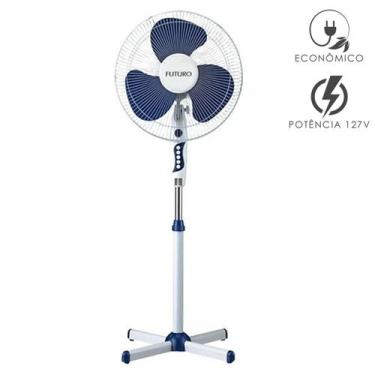 Imagem de Ventilador De Coluna 127v 3 Pás 40cm Potente Branco/Azul - Futuro, 110