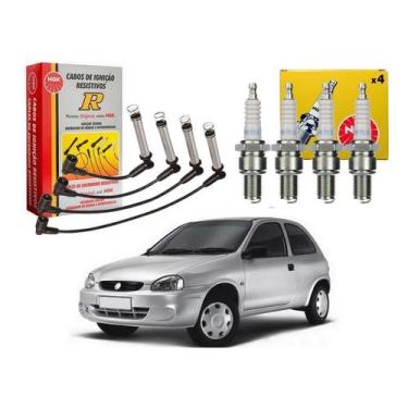 Imagem de Kit Vela Cabo Ngk Corsa Alcool 1.0 1.4 1.6 1999 A 2000