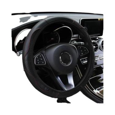 Imagem de Capa De Volante De Carro Em Couro De Fibra De Carbono PU De 14.5-15 Po