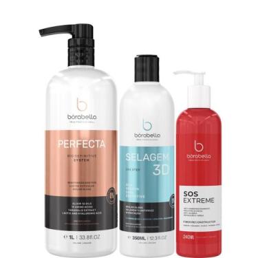 Imagem de Borabella Perfecta 1 Litro + Selagem 3D 350ml + SOS 240ml