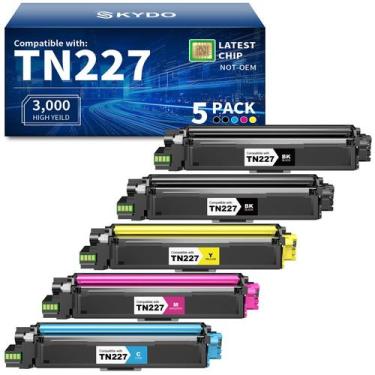 Imagem de Cartucho de toner Skydo TN227 de alto rendimento, compatível, kit com 