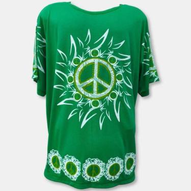 Imagem de Camiseta Indiana Masculina Bata Malha Fria Tamanho GG - - Sarat Moda I