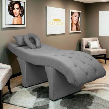 Imagem de Maca Lash Designer Cilios Estofada Estética Veludo Grafite - SOFA STOR