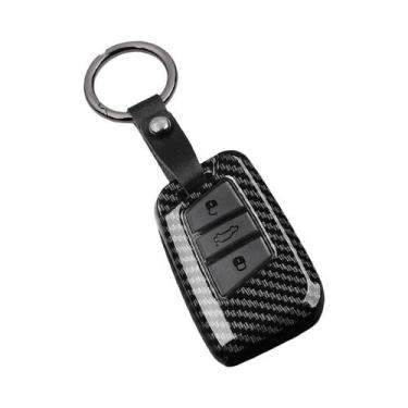 Imagem de Capa De Chave De Carro Em ABS Estilo Fibra De Carbono Para VW Passat B