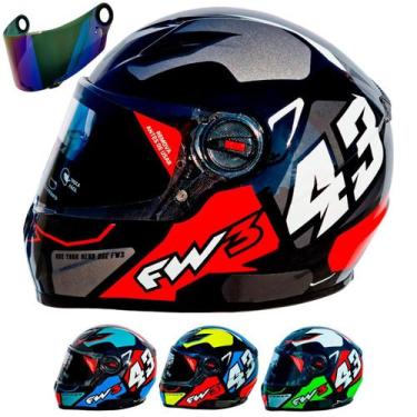 Imagem de Capacete Moto Fechado Fw3 Gtx 43 Com Óculos Interno + Viseira Camaleão