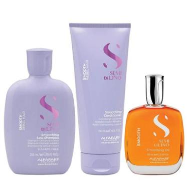 Imagem de Kit Alfaparf Professional Semi Di Lino Smooth Smoothing - Shampoo 250m
