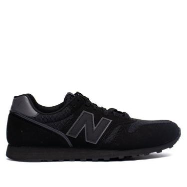 Imagem de Tênis Masculino New Balance 373v2 Casual Preto/Cinza, Preto, Cinza, 39
