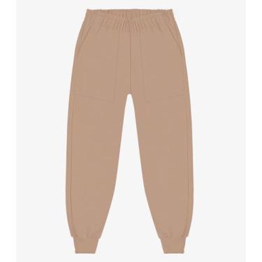 Imagem de Calça de Moletom Unissex Rovi Kids Marrom, 10, Marrom